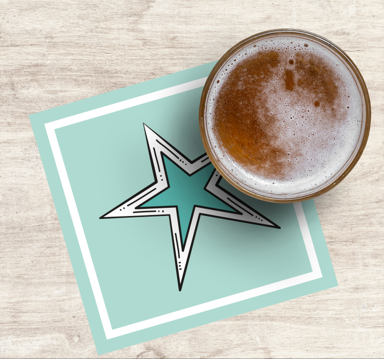 Bases para copos cerveja acento gráfico estelar - TenStickers