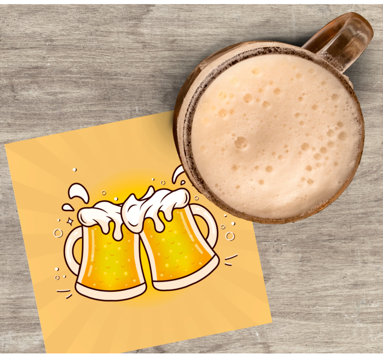 Bases para copos cerveja brindes com canecas de cerveja - TenStickers