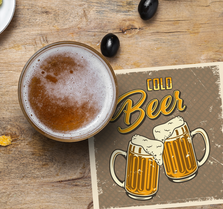 Bases para copos cerveja canecas de cerveja espumosas - TenStickers