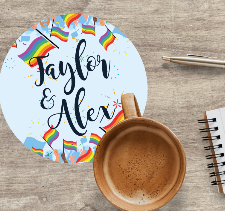 Bases para copos cerveja celebração das bandeiras arco-Íris - TenStickers