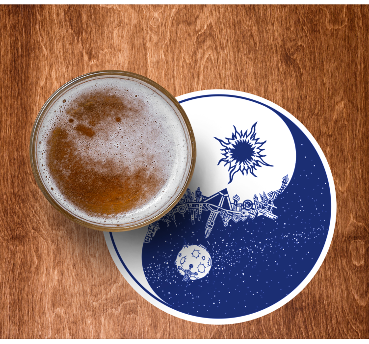 Bases para copos cerveja cena cósmica celestial - TenStickers