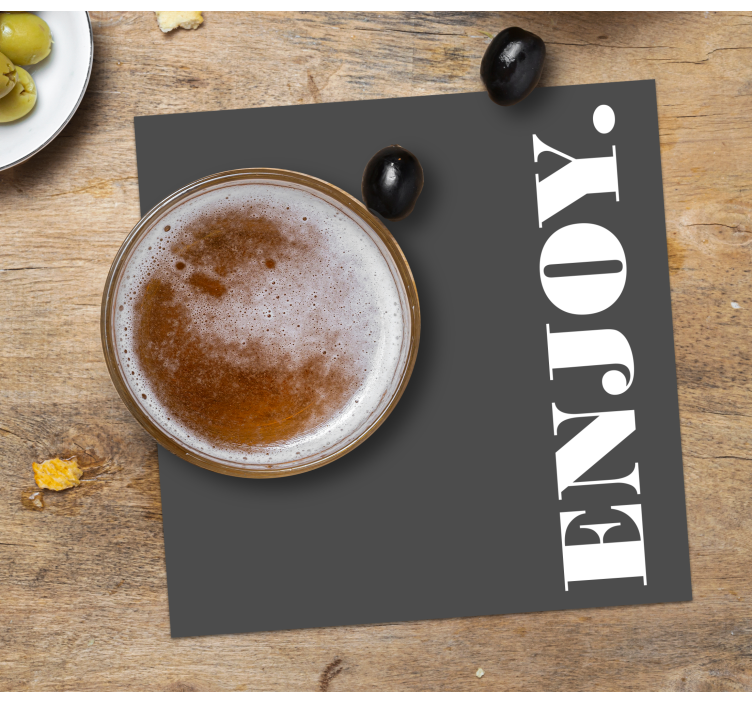 Bases para copos cerveja cinza escuro texturizado - TenStickers