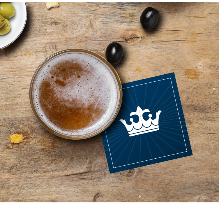 Bases para copos cerveja com design de emblema de coroa - TenStickers