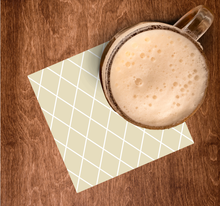 Bases para copos cerveja com padrão diagonal - TenStickers