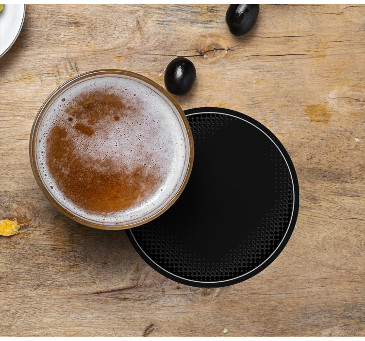 Bases para copos cerveja com superfície circular texturizada - TenStickers