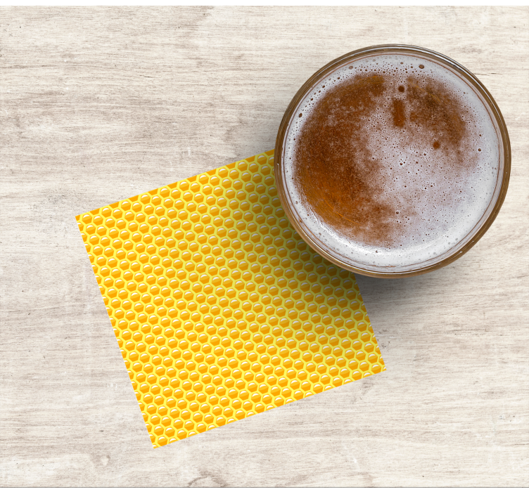 Bases para copos cerveja com superfície em favo de mel - TenStickers