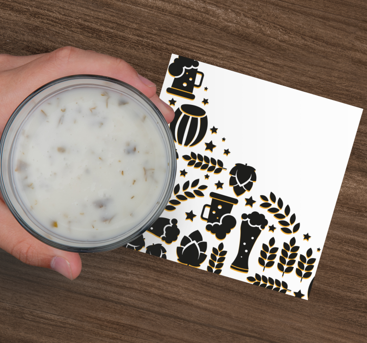 Bases para copos cerveja composição dos elementos da cerveja - TenStickers