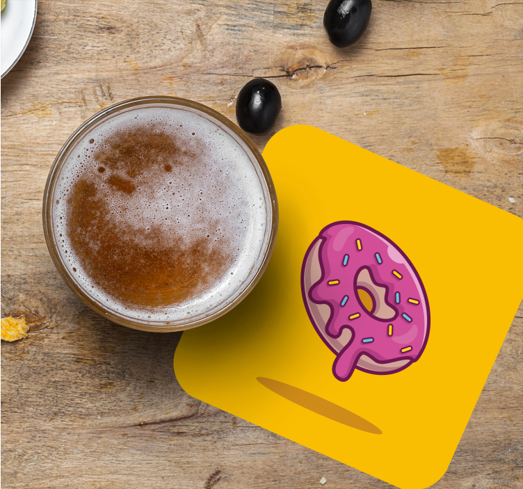 Bases para copos cerveja doce de pastry rosa - TenStickers
