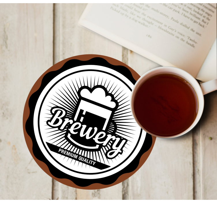 Bases para copos cerveja emblema de qualidade premium - TenStickers