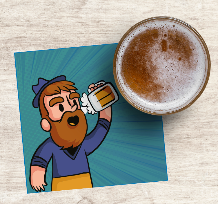 Bases para copos cerveja entusiasta alegre - TenStickers