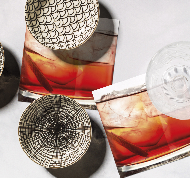 Bases para copos cerveja exibição de whisky com gelo - TenStickers