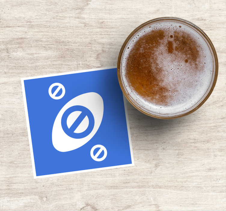 Bases para copos cerveja formas azuis abstratas - TenStickers