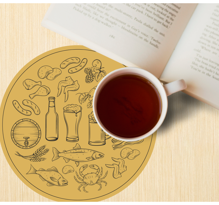 Bases para copos cerveja Ícones de comida e bebida - TenStickers