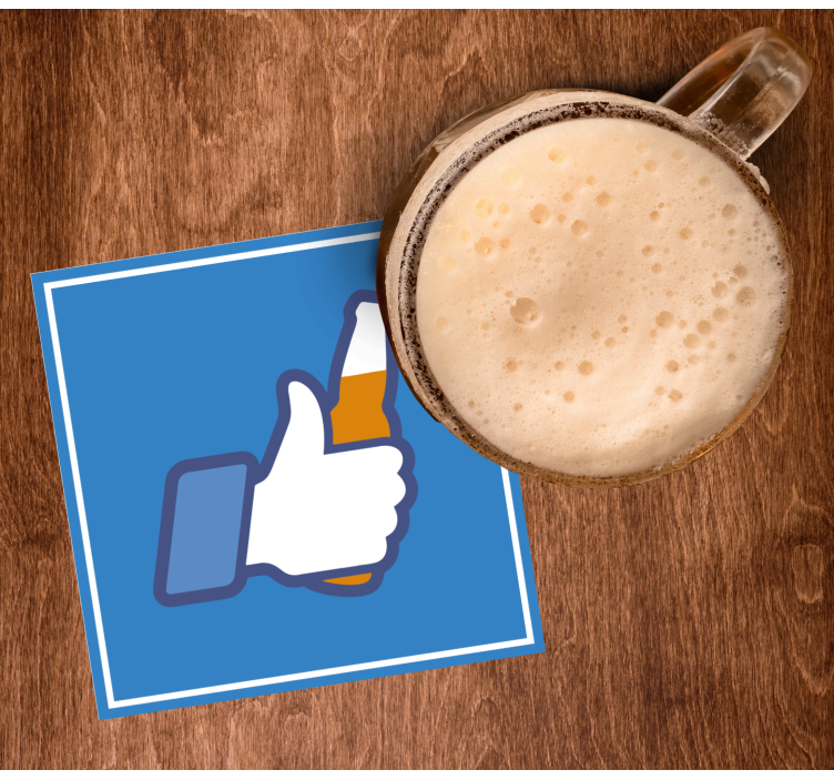 Bases para copos cerveja thumbs up bebida - TenStickers