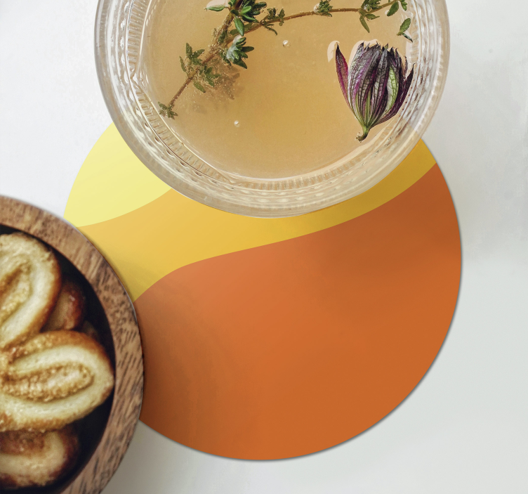 Bases para copos com camadas coloridas onduladas - TenStickers