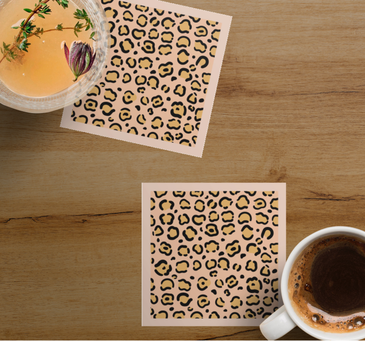 Bases para copos com estampa de onça - TenStickers