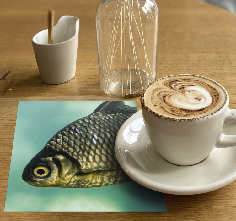 Bases para copos com imagens realistas de peixes - TenStickers