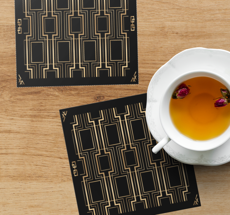 Bases para copos com inspiração em padrões geométricos - TenStickers