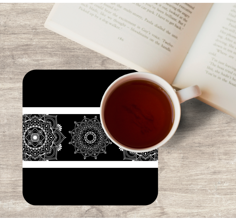 Bases para copos com motivo de mandala complexa - TenStickers