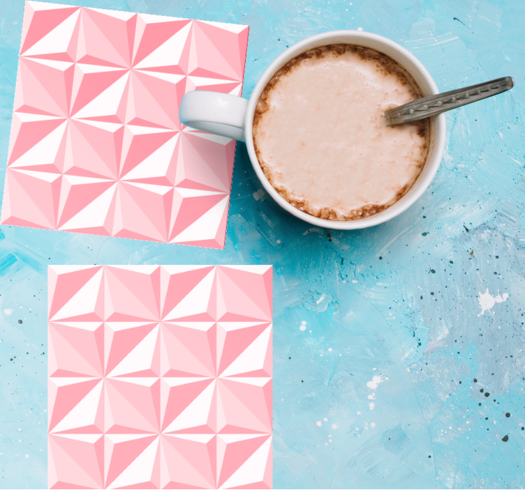 Bases para copos com motivo geométrico texturizado - TenStickers