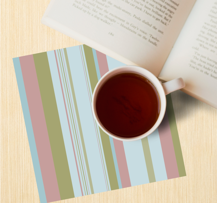 Bases para copos com motivo listrado vibrante - TenStickers