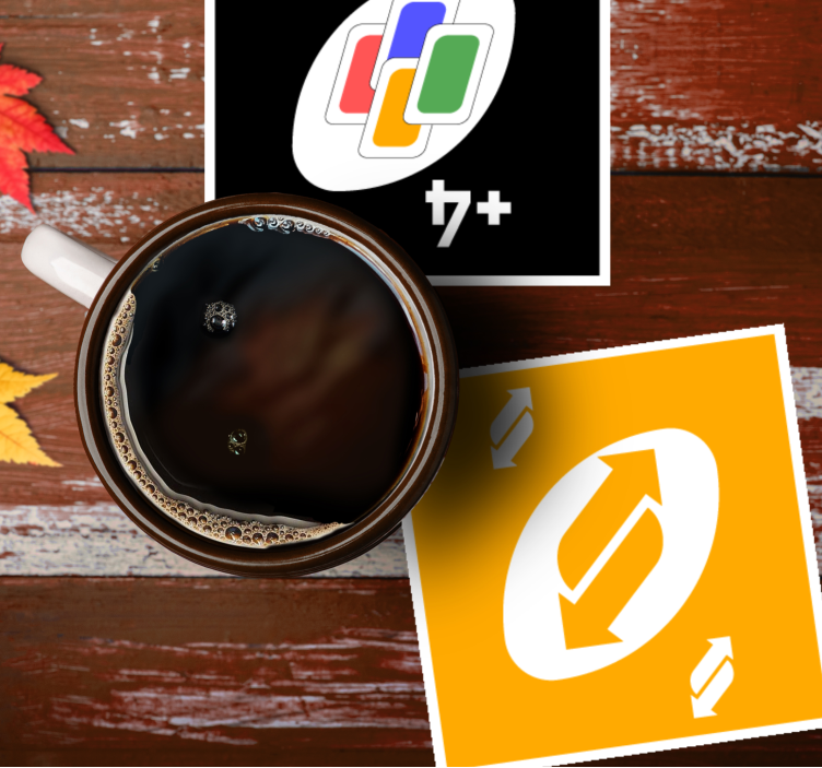 Bases para copos com motivos coloridos de cartão - TenStickers