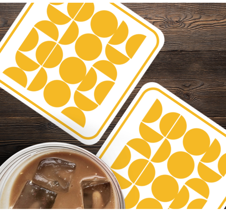 Bases para copos com motivos de formas geométricas - TenStickers