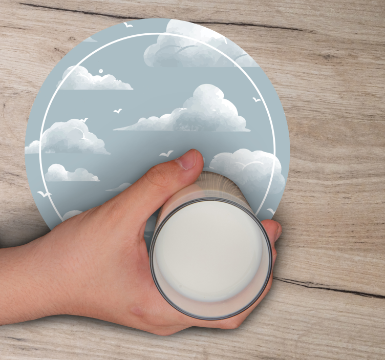 Bases para copos com padrão céu nublado - TenStickers