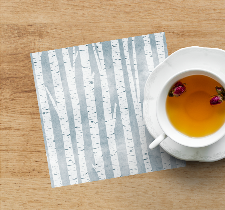 Bases para copos com padrão de bétula - TenStickers