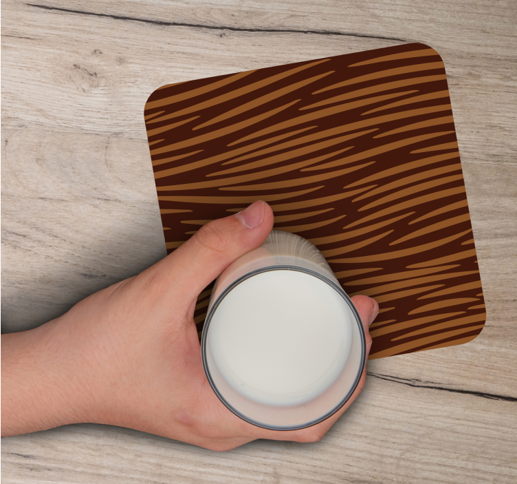 Bases para copos com padrão de madeira - TenStickers
