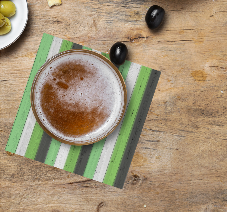 Bases para copos com padrão de madeira listrada - TenStickers