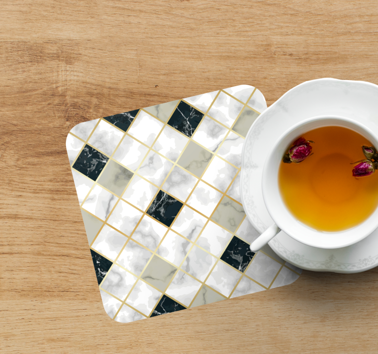 Bases para copos com padrão de mármore - TenStickers