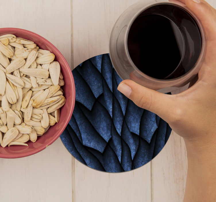 Bases para copos com padrão de ondas texturizadas - TenStickers