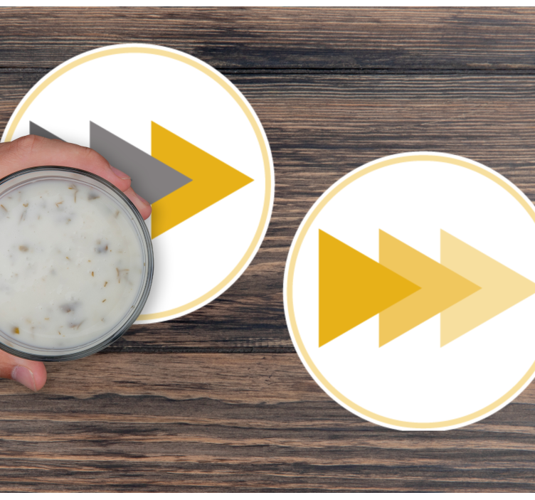 Bases para copos com padrão de setas direcionais - TenStickers