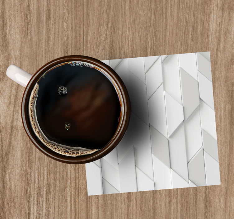 Bases para copos com padrão em relevo geométrico - TenStickers