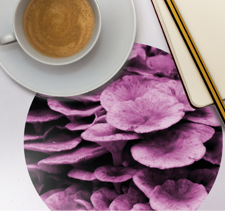 Bases para copos com padrão floral texturizado - TenStickers