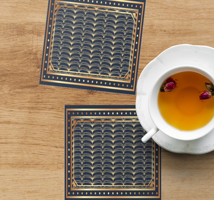 Bases para copos com padrão geométrico elegante - TenStickers