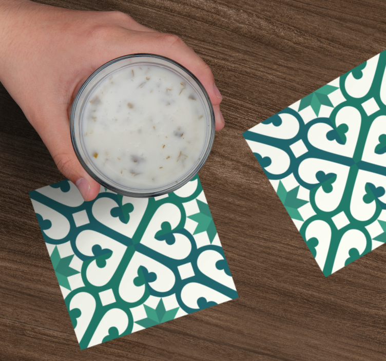 Bases para copos com padrão geométrico intricado - TenStickers