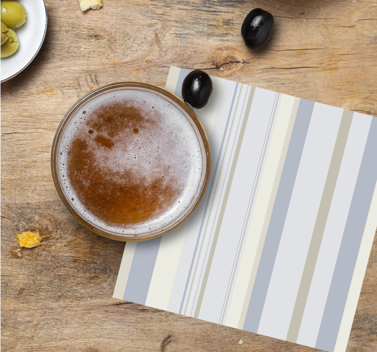 Bases para copos com padrão listrado sutil - TenStickers