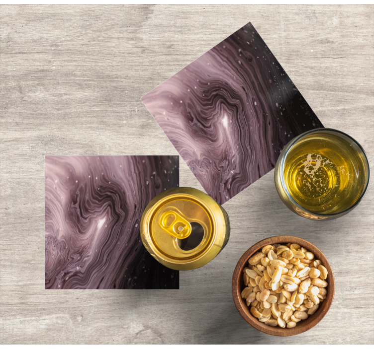 Bases para copos com padrão mármore fluido - TenStickers