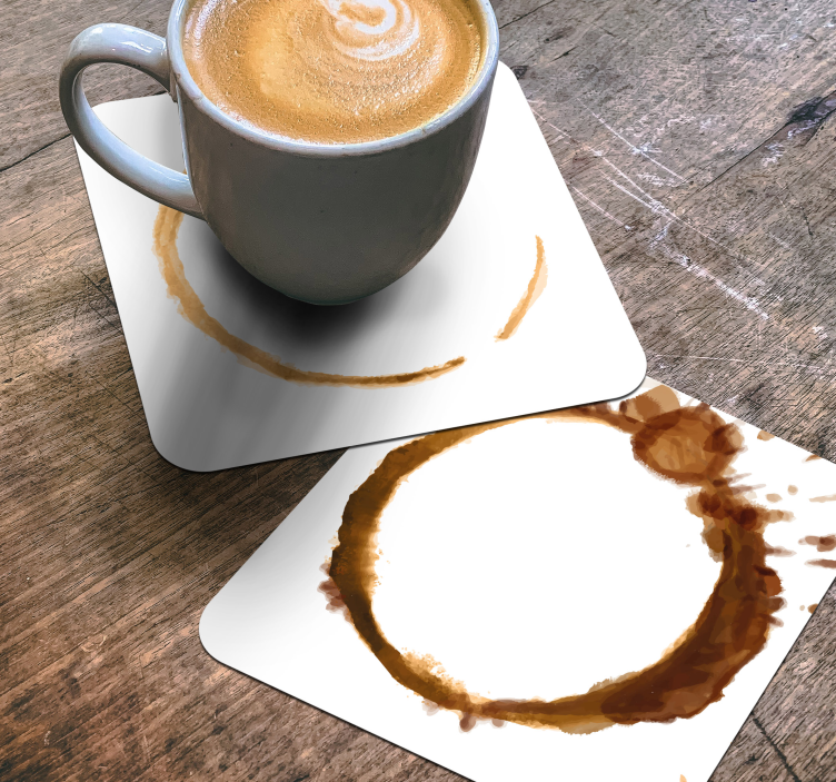 Bases para copos com padrões de manchas de café - TenStickers