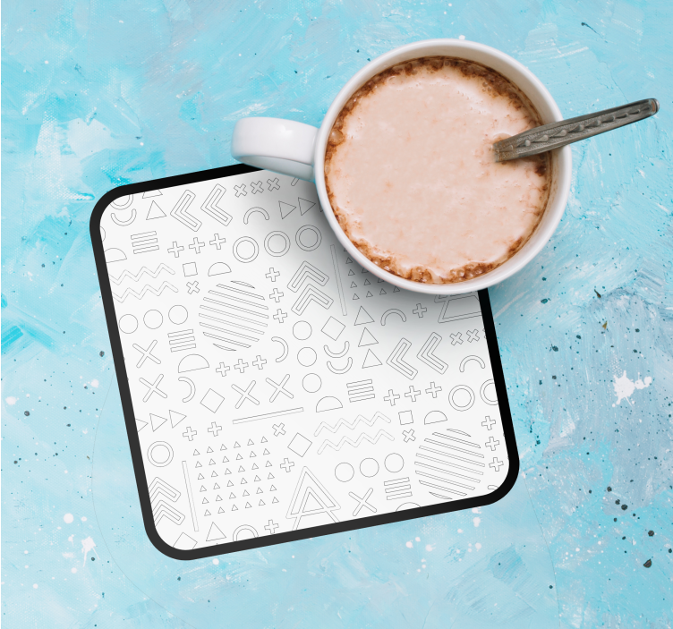 Bases para copos com padrões geométricos abstratos - TenStickers