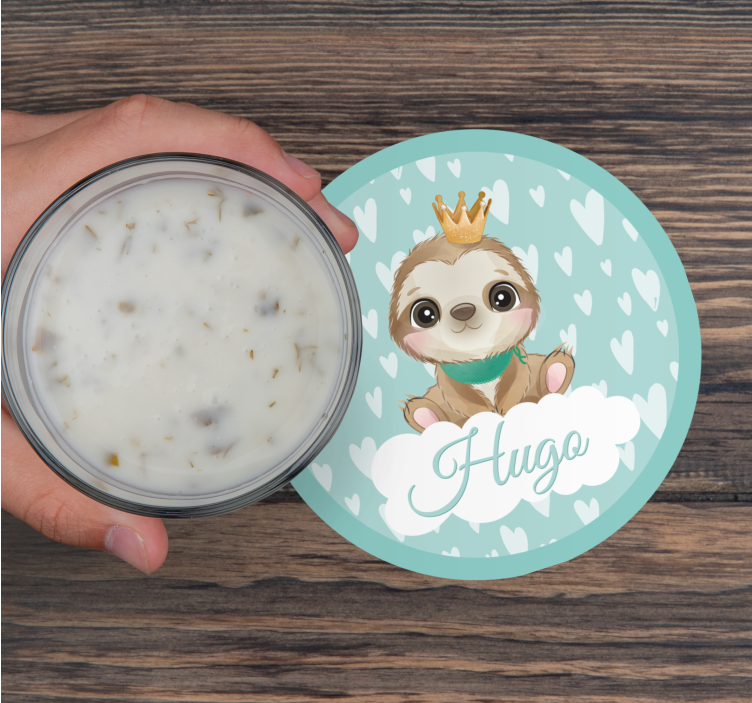 Bases para copos com personagem de bicho-preguiça - TenStickers