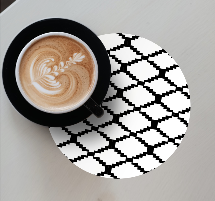 Bases para copos com sobreposição de padrão geométrico - TenStickers