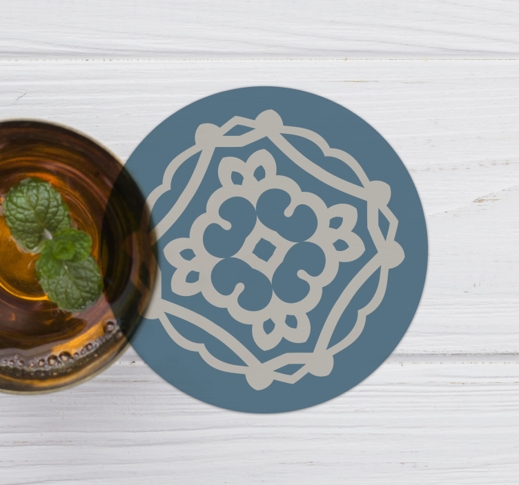 Bases para copos com sobreposição de padrão intricado - TenStickers