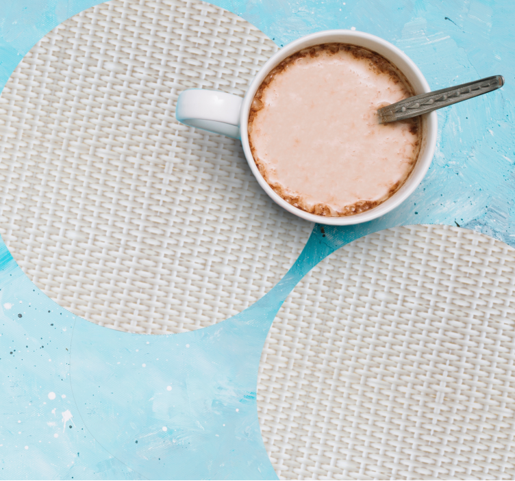 Bases para copos com superfície circular texturizada - TenStickers