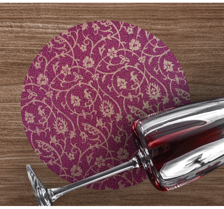 Bases para copos com superfície de motivo floral - TenStickers