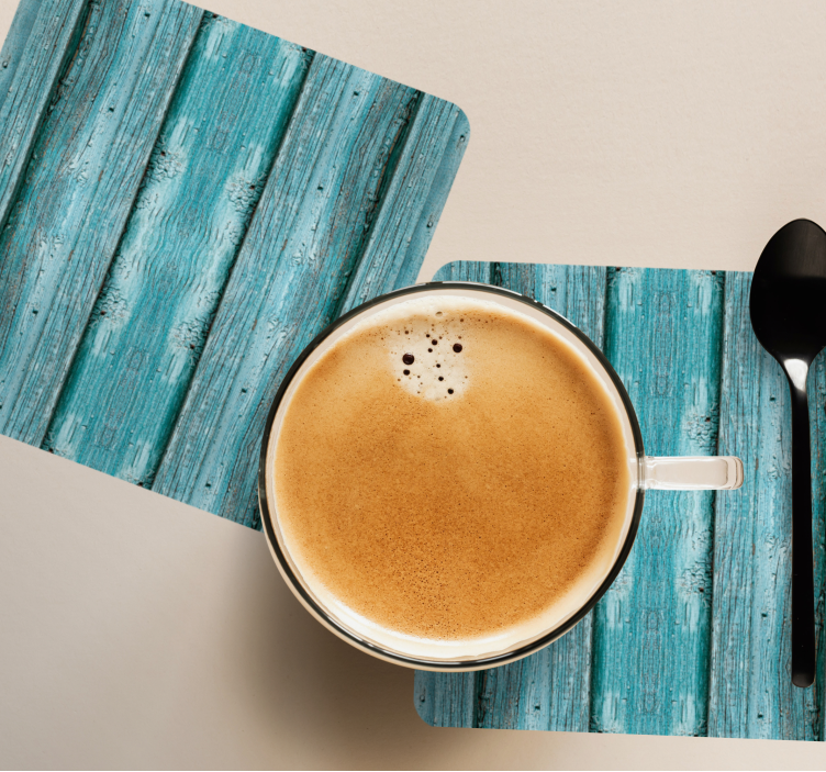 Bases para copos com superfície de tábuas texturizadas - TenStickers