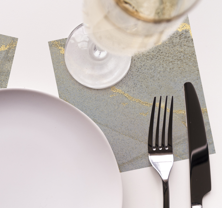 Bases para copos com superfície dourada elegante - TenStickers