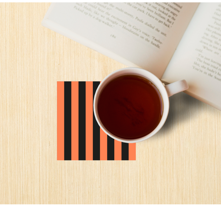 Bases para copos com superfície em padrão listrado - TenStickers